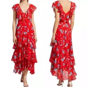 WAYF Chelsea Tiered Maxi Dress Sz Medium